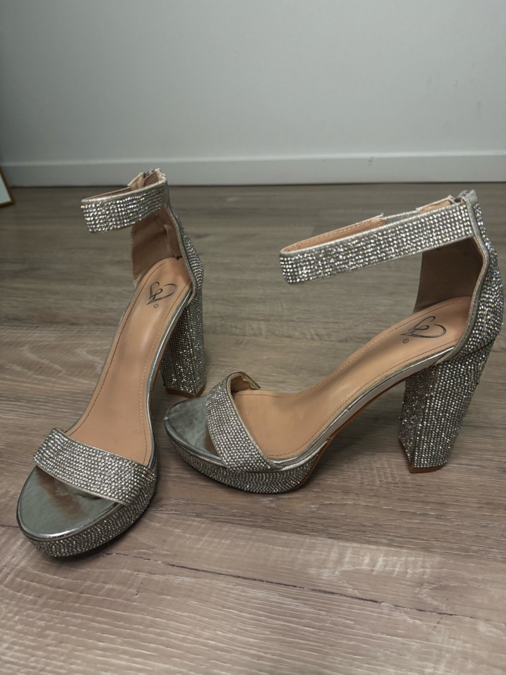 Sparkling Silver Windsor Heels